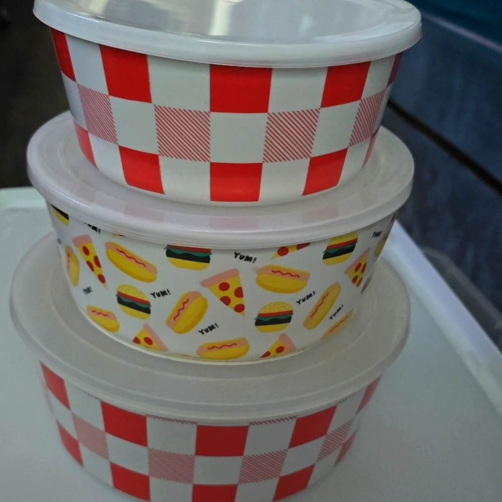 3 Pc Food Stirage Containers Sun Squad Melamine